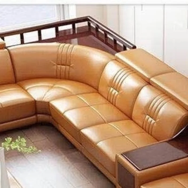 Custom High-End Genuine Leather Corner Sofa