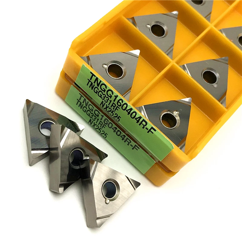 TNGG160404R-2G TNGG160404L-2G NX2525 Cermet إدراج عالية الجودة الخارجية تحول أداة CNC تصنيع الفولاذ تحول إدراج