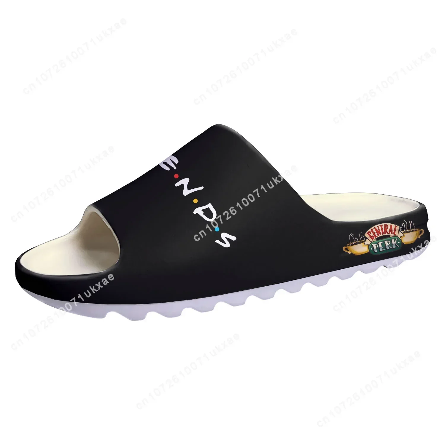 Friends TV Show Central Perk Coffee Soft Sole Sllipers Home Clogs Customized Step On Water Shoes Mens Womens Teenager Sandals