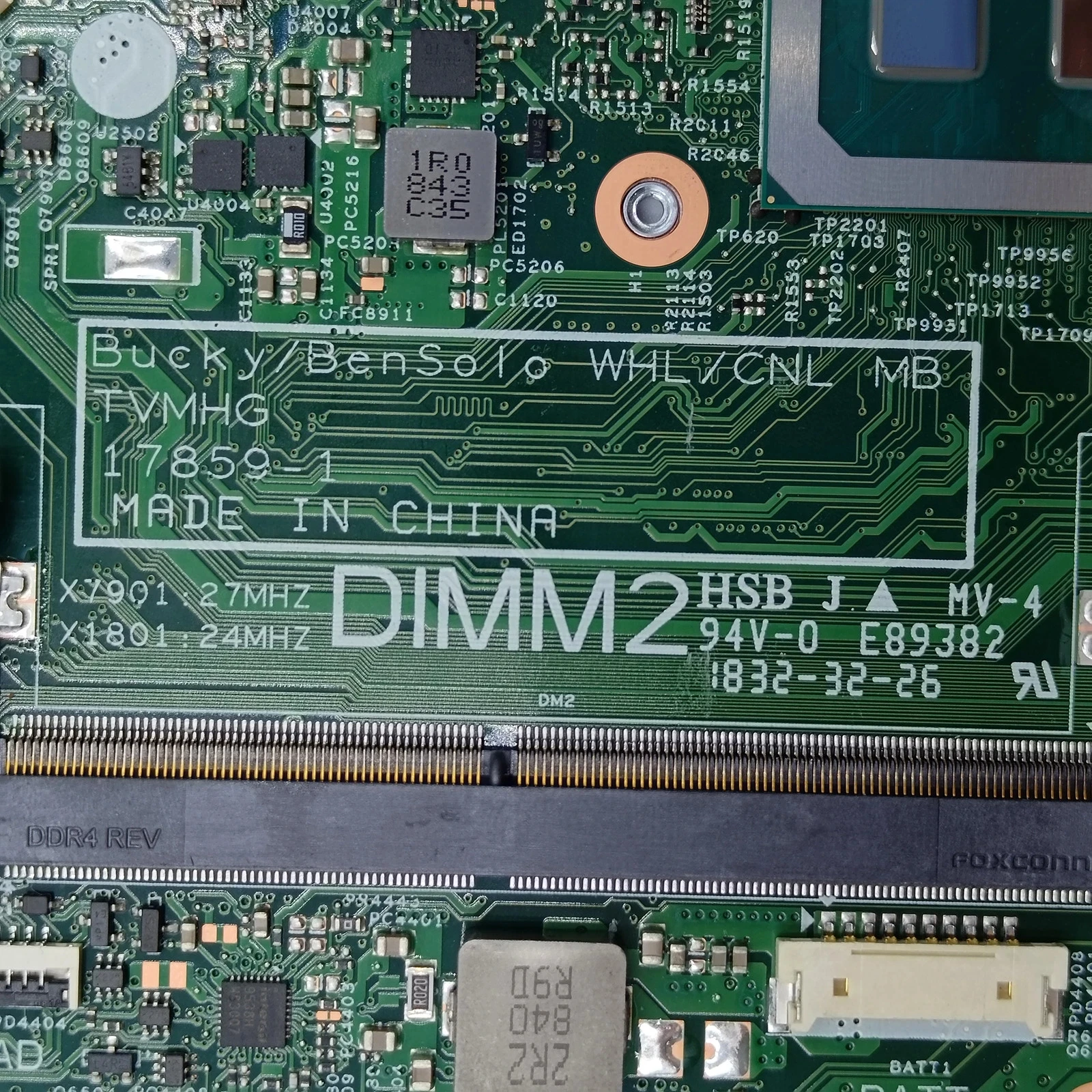 

0DF62G для ноутбука Inspiron 5482, материнская плата 17859-1 i3-8145U MX130 2 ГБ