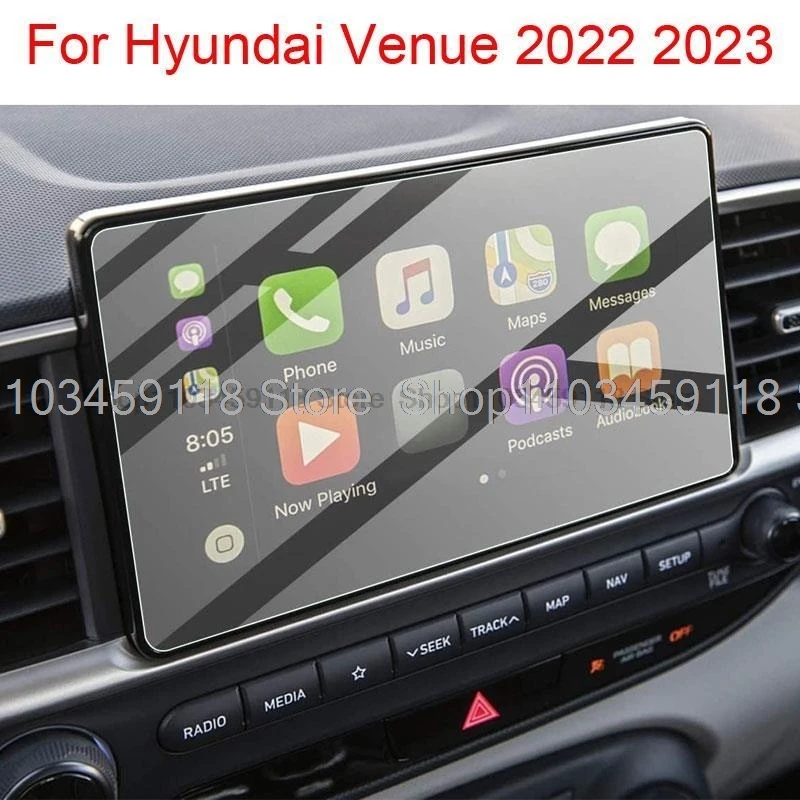 Tempered glass screen protector  For Hyundai Venue 2022 2023 8inch Car radio GPS Navigation Interior anti-scratch accessories