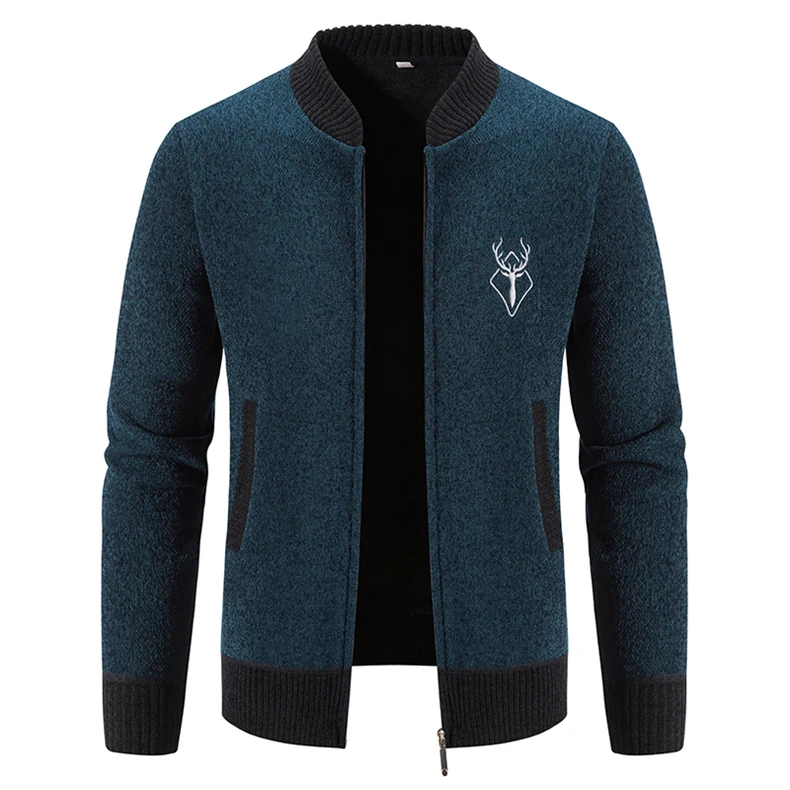Herbst Winter Neue Stricken Pullover Jacken männer Koreanische Baseball Jumper Kalten Bluse Streetwear Y2K Sweatshirts Männlichen Graben Mantel – Detail 10