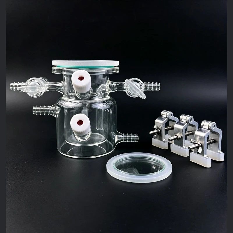 Quartz Photocatalytic Reaction Device, Top‑Illumination High‑Efficiency Photochemical Reactor for UV Catalysis Experiment, 100mL