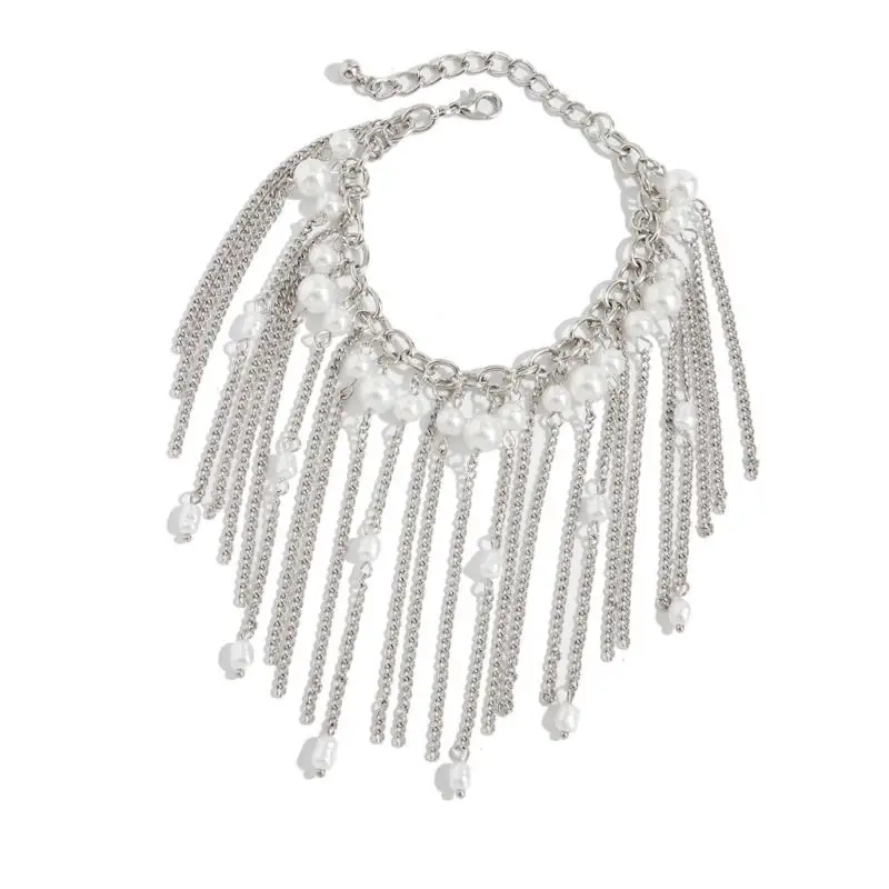 31BB Pearls Inspired Bracelet With Handcraft Beads And Flowing Fringes
