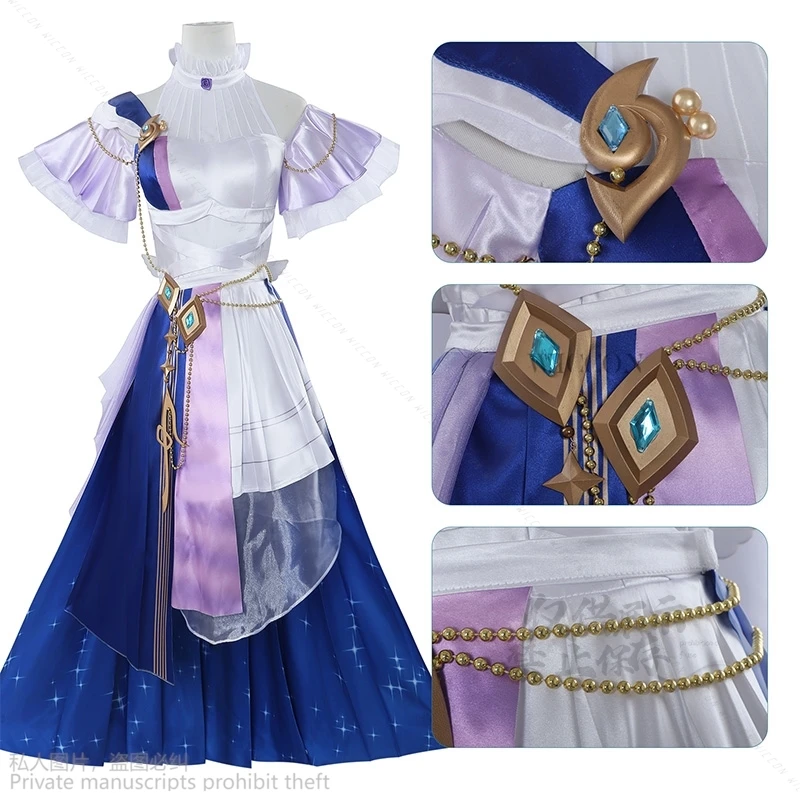 Elysia Cyberangel Cosplay Traje Feminino, Vestido de Jogo, Peruca, Conjunto completo, Interpretação, Roupas de Festa, Lolita Cosplay, 3 °