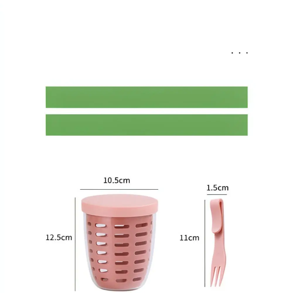 Large Salad Shaker Cup With Fork Portable Leakproof Food Storage Container For Outdoor Picnic School Office Healthy Diet