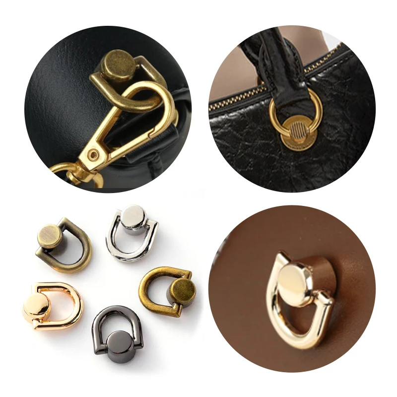 Metal Bag Nail Buckle Studs Button Handbag Belt Hanger Leather Craft Luggage Bag Buckle Tong Snap Hardware Accessorie