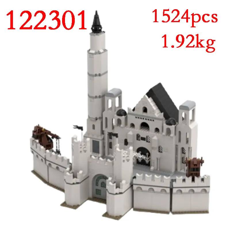 สปอต MOC-122301 1524 ชิ้นสถาปัตยกรรมยุคกลาง DIY อนุภาคขนาดเล็กประกอบอาคารบล็อกเด็กของเล่นเพื่อการศึกษาของขวัญ