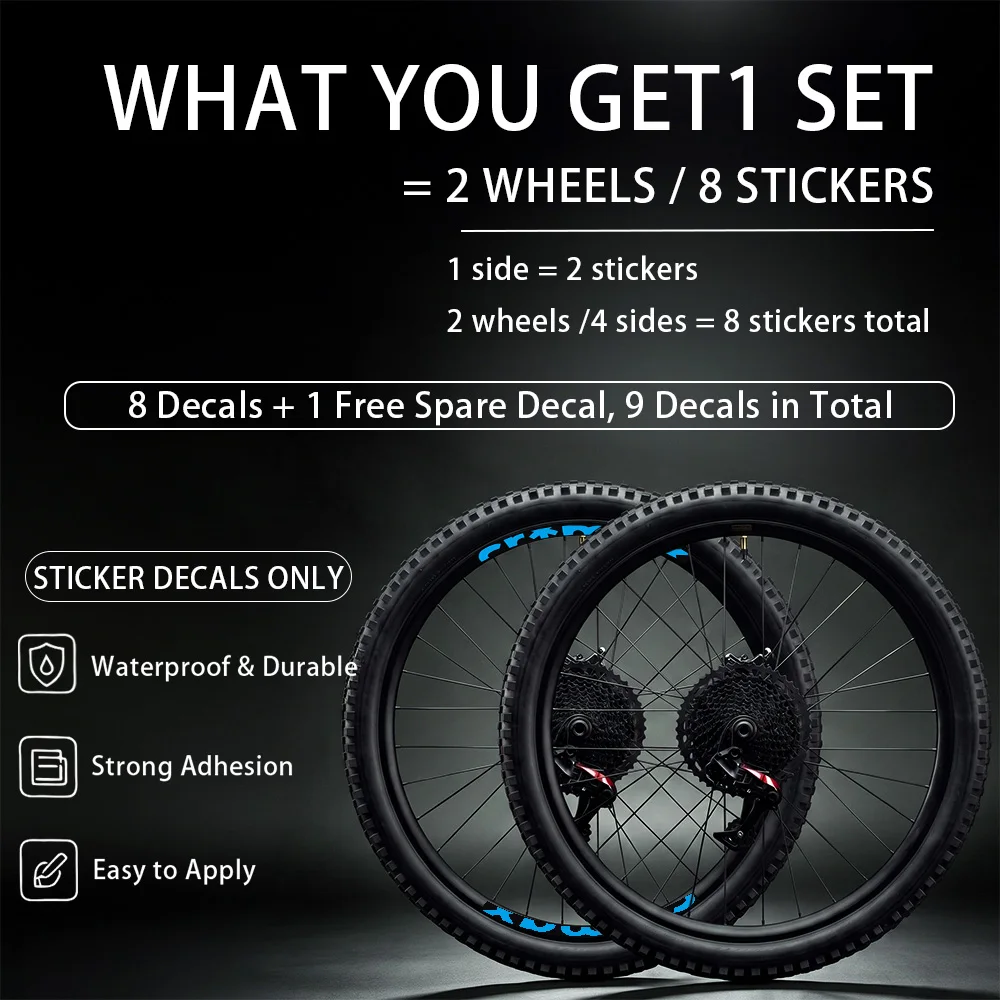5Pcs/set DT SWISS MTB Wheel Rim Decals Waterproof Vinyl Sticker For Mountain Bike Rim Decor Cycling Accessories