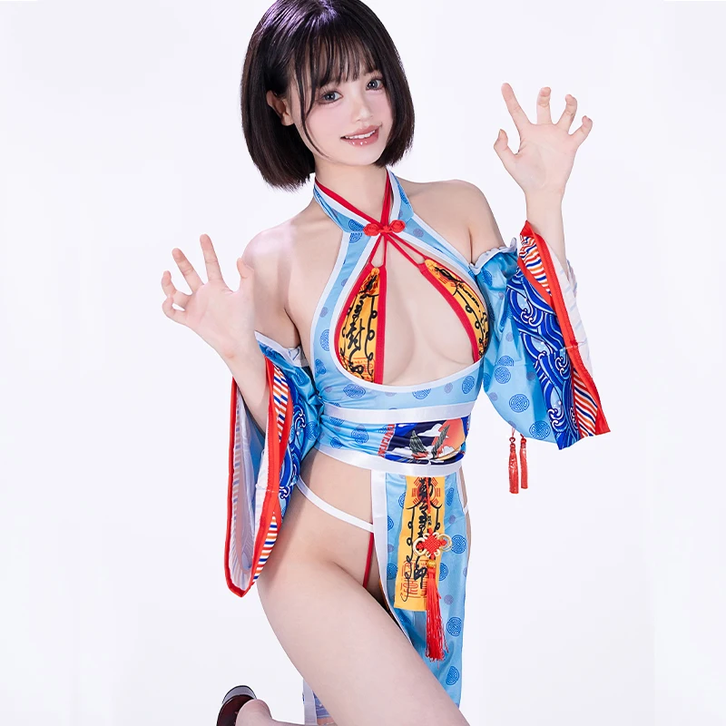 

SENMHS Zombie Girl Cosplay Costume Sexy Chinese Style Zombie Dress Cheongsam Lingerie Little Devil Cosplay Halloween PartyOutfit