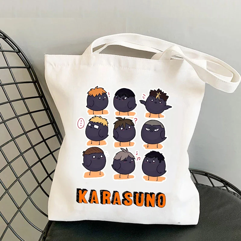 Nowe torby na ramię torby płócienne Haikyuu z nadrukiem Anime torby Crossbody dla kobiet urocza torba podróżna o dużej pojemności