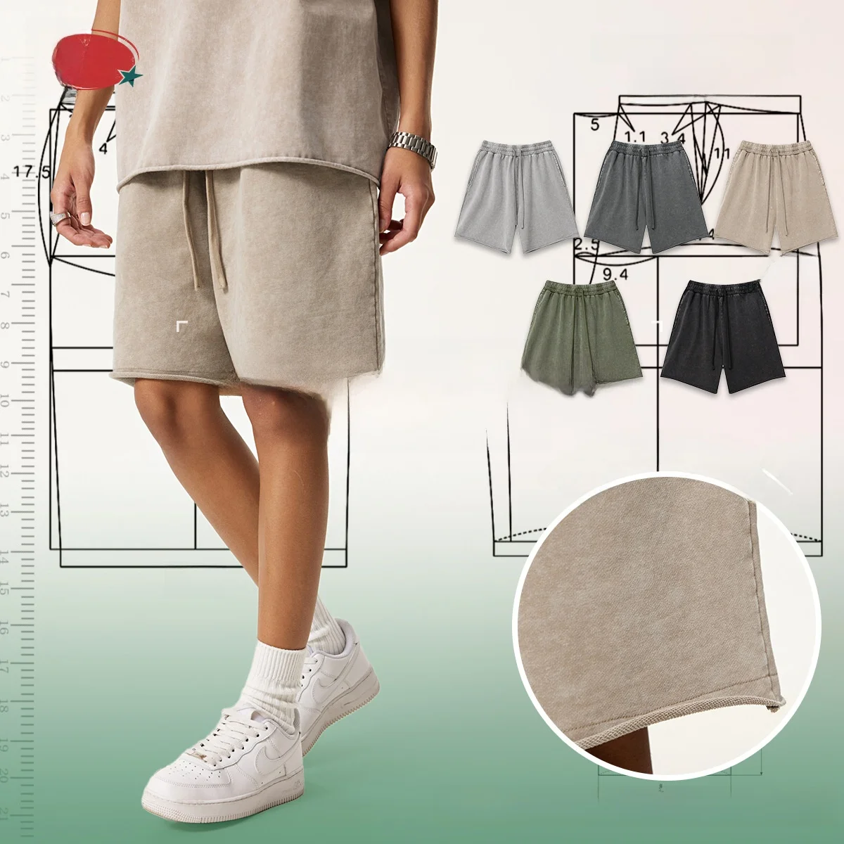 

Мужские летние шорты в стиле ретро, свободные, с манжетами, повседневные, из хлопка, прямого кроя, со средней/низкой посадкой, спортивные