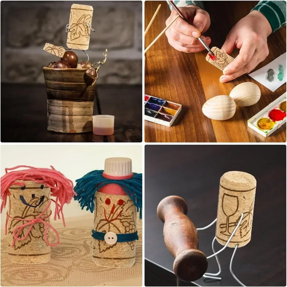 20pcs Red Wine Champagne Natural Synthetic High Density Cork Stopper Sealing  Cap Bottle Stopper  Set