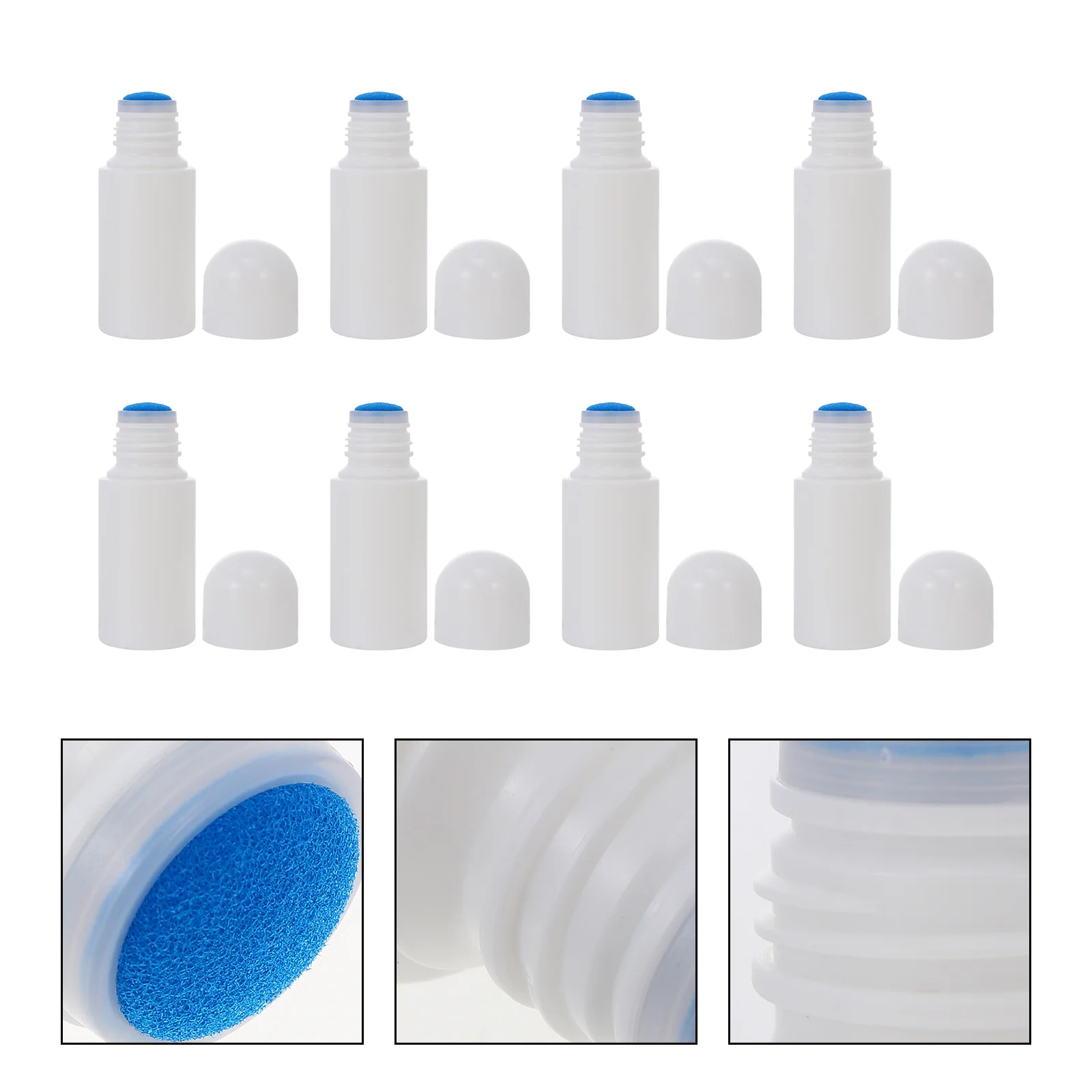 8 Pcs Sponge Liniment Bottle Refillable Bottles Liquid Make up Sponges Sub Packaging Subpackaging Scroll Wheel