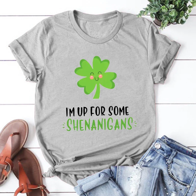 St. Patrick's Day Graphic Tees Women Cute Clothes Boho Gift Vintage Clothes Woman New Mom Gift Aesthetic Women Clothes