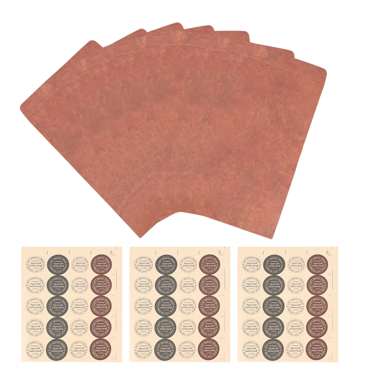 

120 Pcs Paper Envelopes Brown European Style Sealing Stickers Printable Lightweight Kraft Paper Envelopes Storage