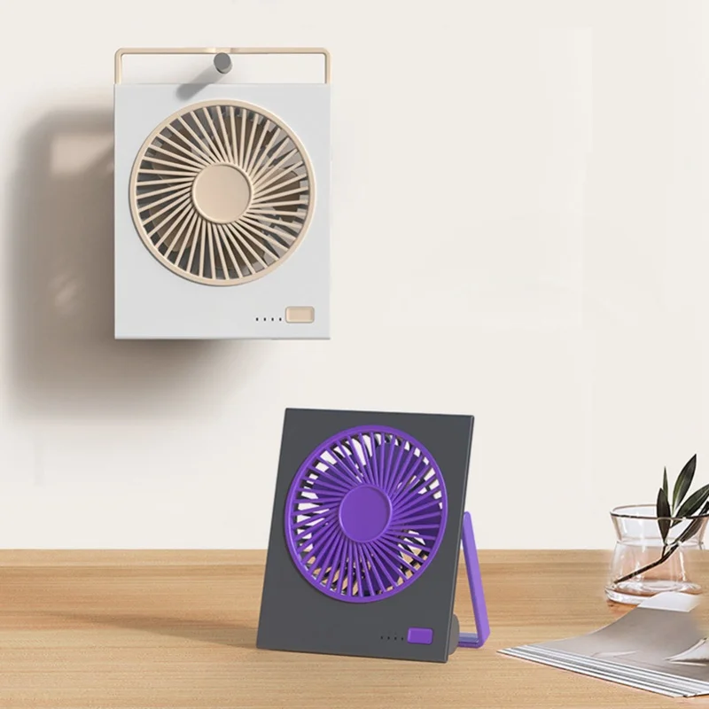 Desk Fan 4 Speeds Adjustable 180 Degree Tilt Folding Quiet Strong Wind Battery Operated Mini Desktop Fan For Office Bedroom