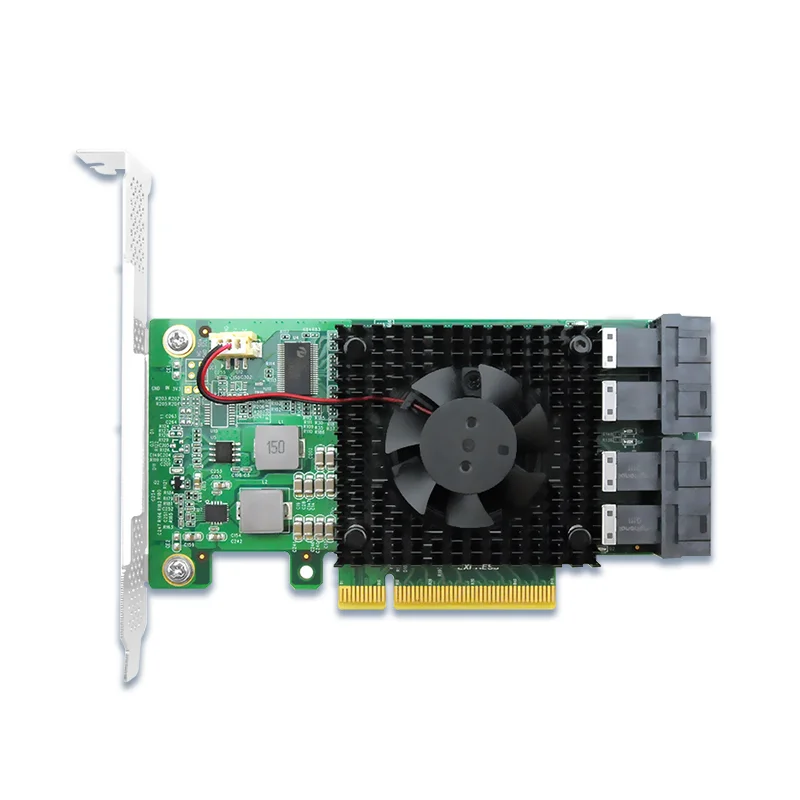 Plx8747 PCI Express 3.0x8 sampai 2 x AS. 2 (SFF-8643) PCIe U.2 NVMe SSD Switch Adapter -- PE382-4I