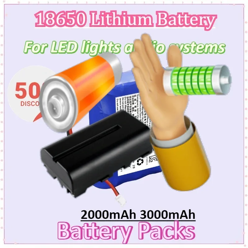 

C11.1V 2000mAh 3000mAh Large capacity Rechargeable Lithium Battery Pack for LED lights electric vehicles audio systems