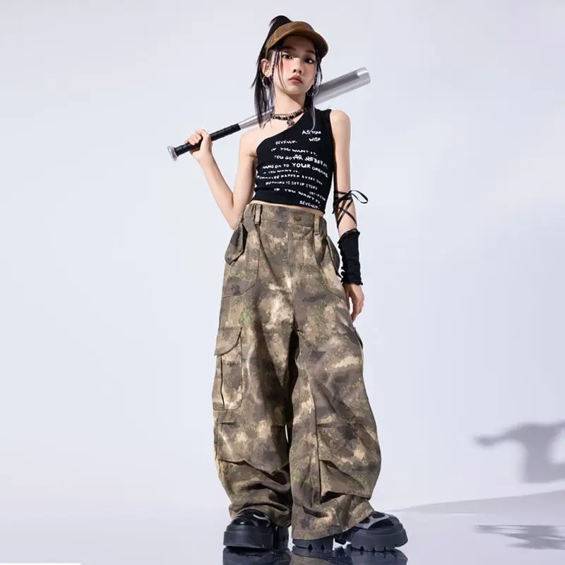 Hip Hop Dance Costumes For Girls Loose T-Shirt Shorts Streetwear Boys Jazz Performance Stage Rave Clothes