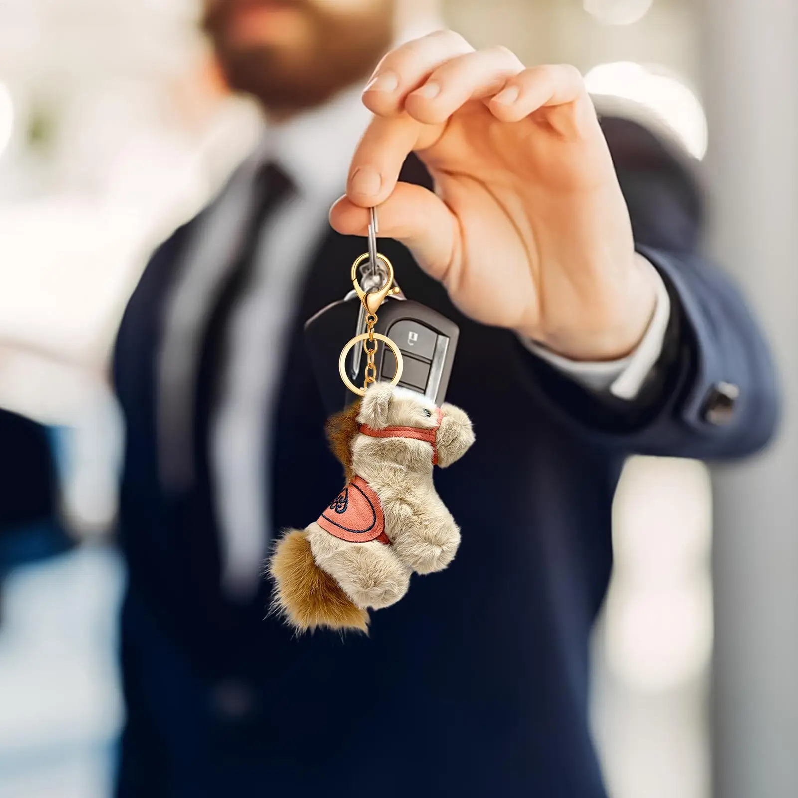 Horse Keychain 2026 New Year Cute Doll 3.93in High Horse Purse Charm For Men Family Girlfriend Girl Boy Kids Birthday Tote