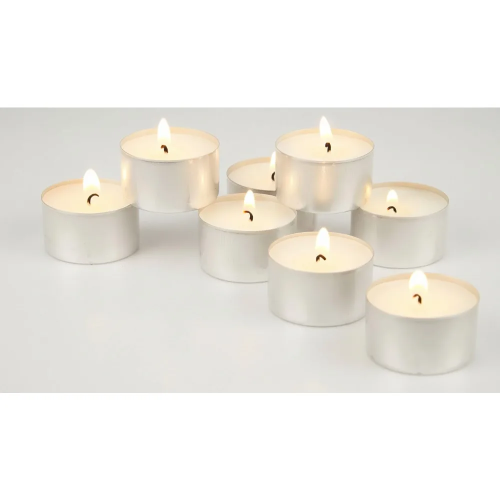 

Бездымные свечи с длительным горящим чаем без запаха, 8-часовое время горения, 200 штук для домашнего декора и вечеринок