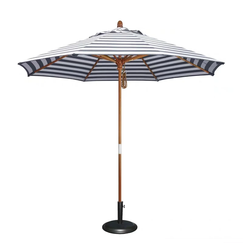 

Strong Frame Hot Sale Waterproof Polyester Wooden Patio Umbrella For Outdoor Table
