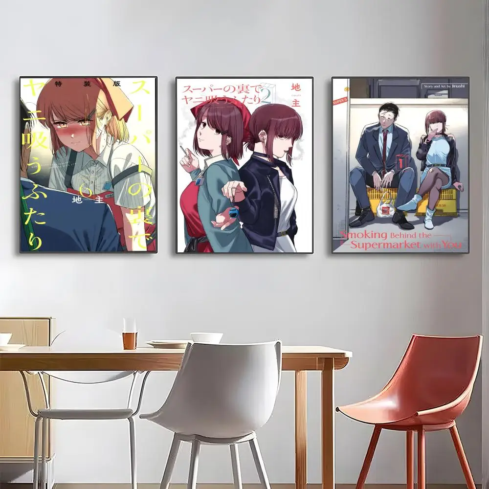 Smoking Behind Supermarket Poster High-definition posters, wall art for living room and home decor. Modern home