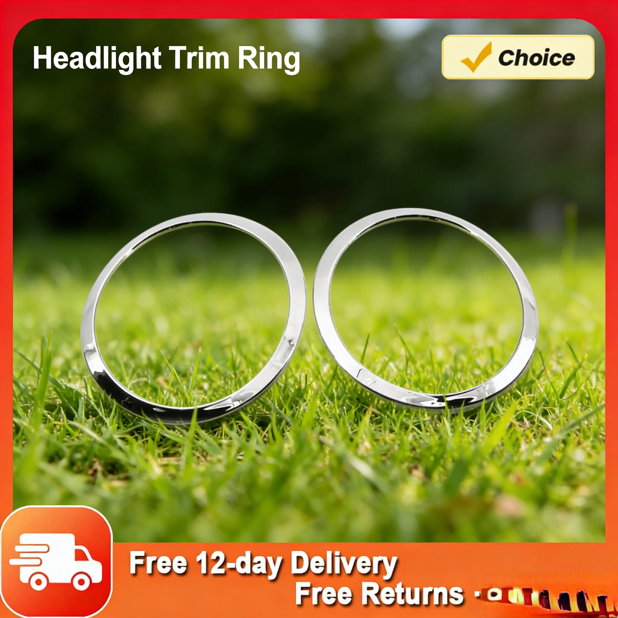 Headlight Trim Ring 2pcs Replacement for BMW R55 MINI Cooper 2008-2015 OEM 51137149905 51137149906 Headlight Trim Ring