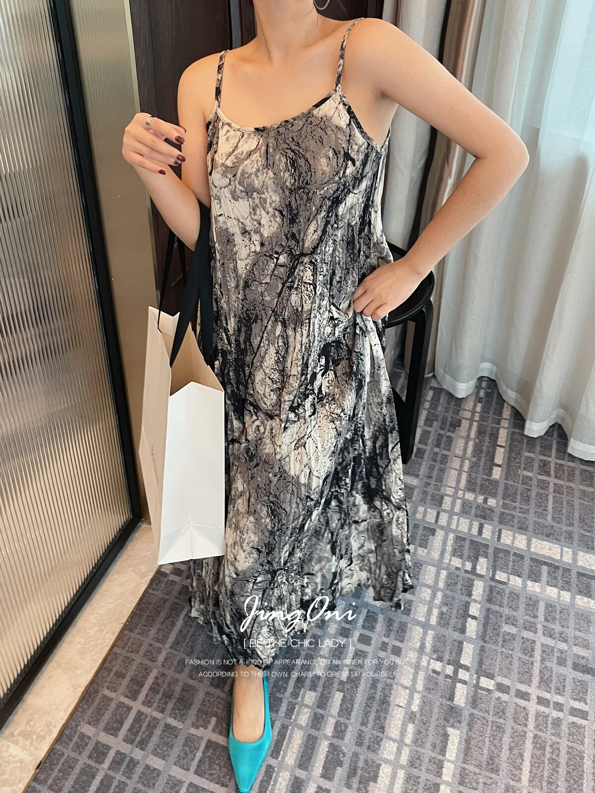 

Tie Dye Camisole Strap Long Dresses Y2k 2024 Woman Clothing Summer Fashion Vintage Elegant Sleeveless Party Robe Beach Backless