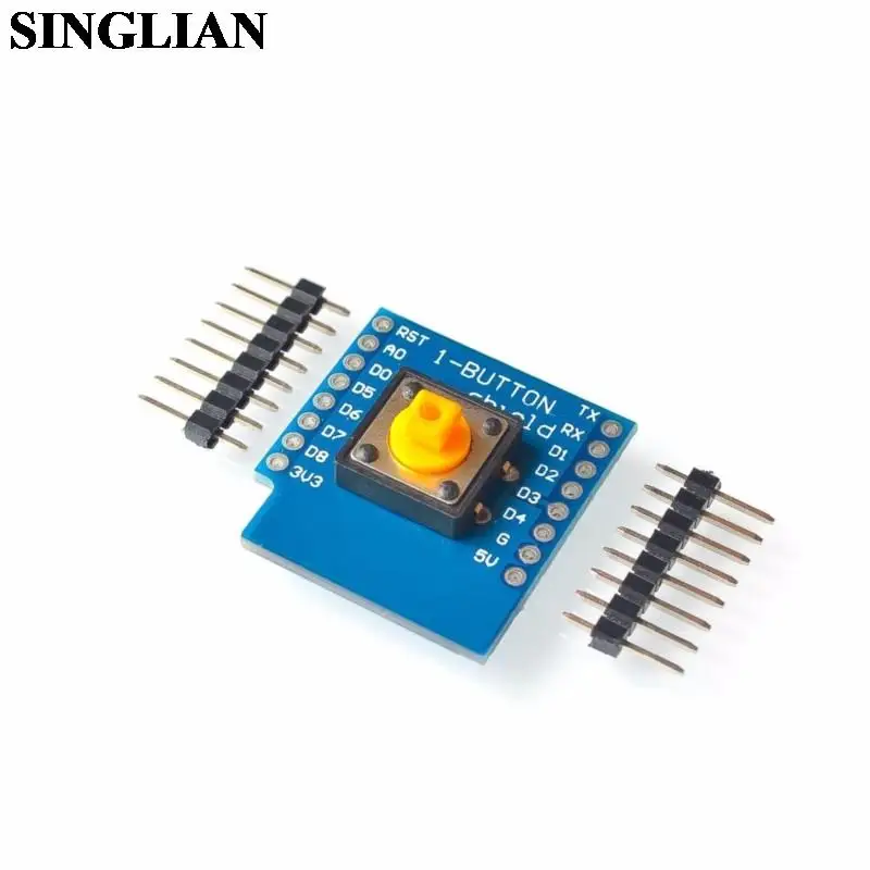 

D1 Mini Key Switch Shield For WeMos D1 Mini Key Expansion 1-Button D1 Mini Button Module