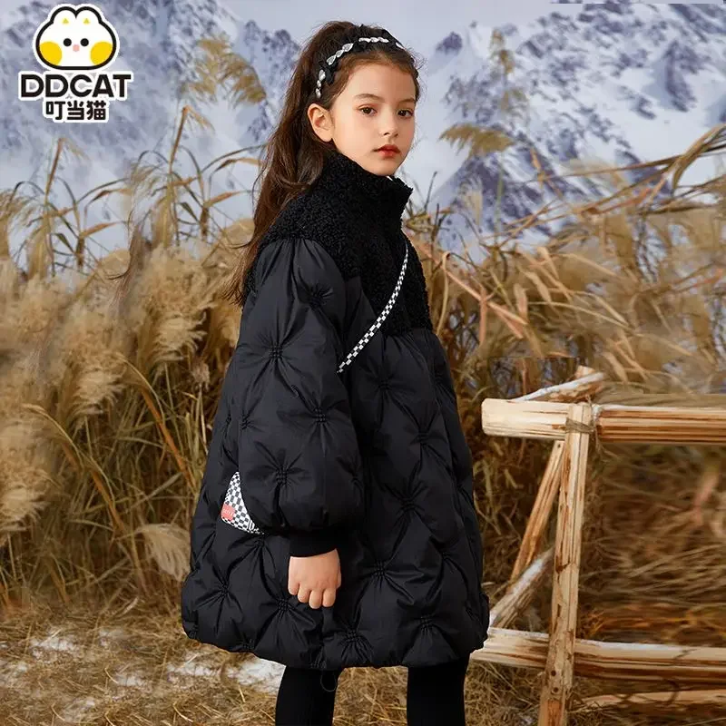 New Girls Winter Coats Cotton Padded Thick Warm Long Coat Kids Children Clothes Overcoats Outfits 6-16Y