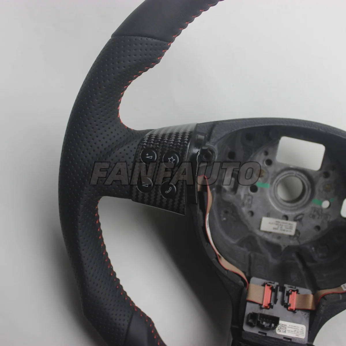 Volante de repuesto de fibra de carbono Real con cuero para VW Volkswagen Jetta Mk5 Golf 5 GTI R32 EOS Passat B6 Bora Caddy