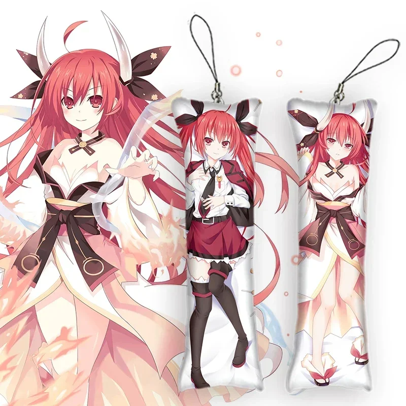 

Fashion4x12cmDATE A LIVE Kotori Itsuka Dakimakura Mini Keychain Anime Body Pendant Cartoon Anime Key Chains Cosplay Gift