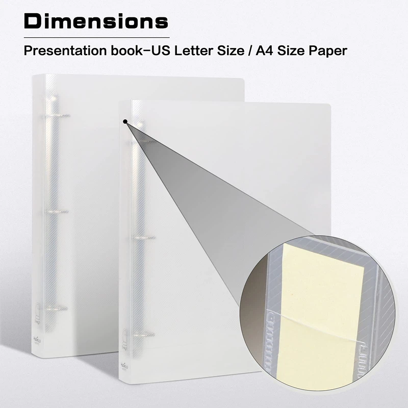 31 Pieces A4 3Ring Clear Twill Binder 11Holes Photocards Notebook Photo Album Cards Personal Diary Drawing Set Notepad Folder