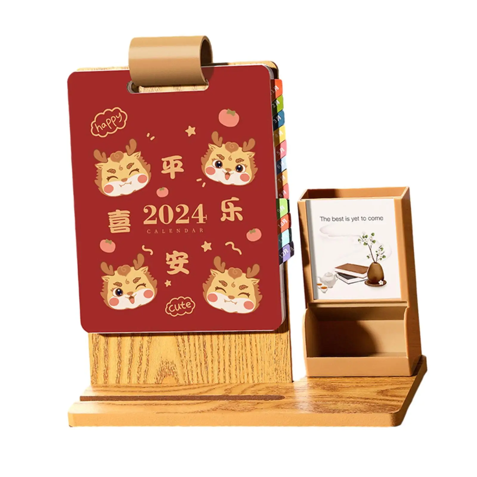 2024 kalendarz biurkowy z obsadka do pióra organizerem na telefon gruby papier strony z notatkami osobisty kalendarz terminarz do domu biurowego