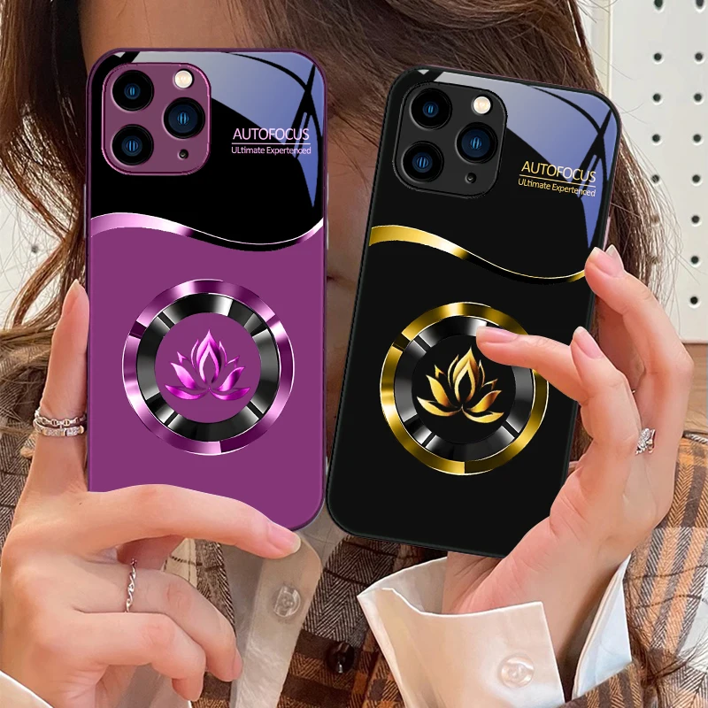 

Circle Of Yellow Flames For IPhone 16 Pro Max 15 Pro 14 13 12 Mini 11 XS Max XR 7 8 Plu SE 2022 Tempered Glass Phone Case