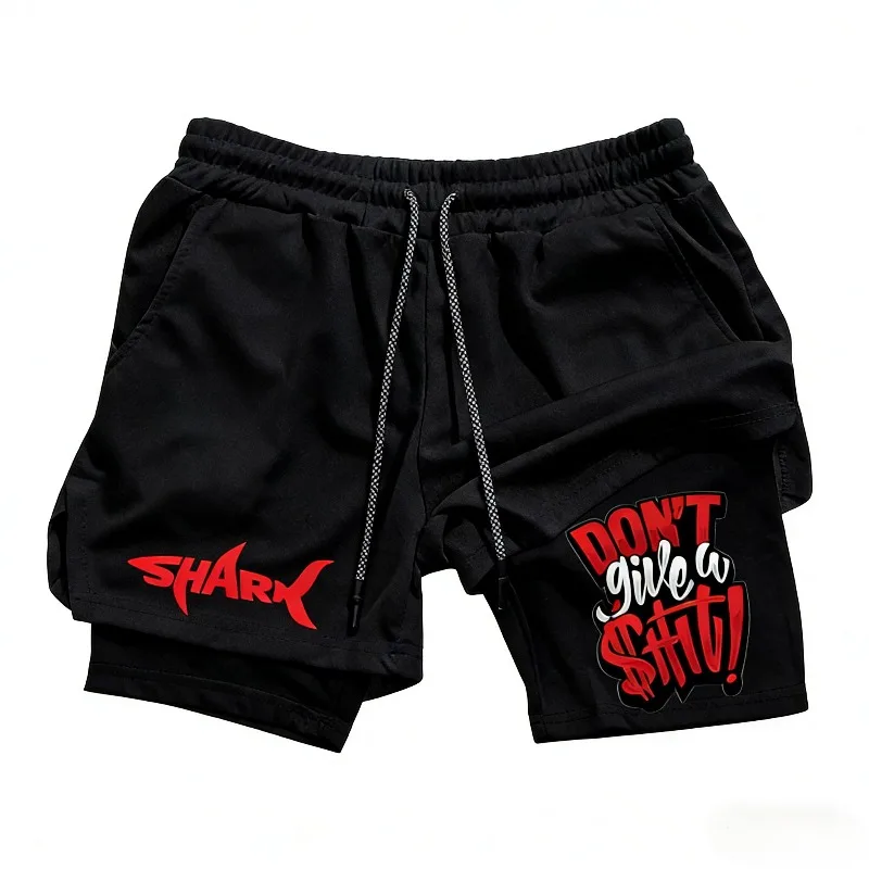 

Running and Workout Activewear Men's 2-in-1 Sport Short Gym Training Running Quick Dry Slow Race Double Layer Cycling Towel Loop