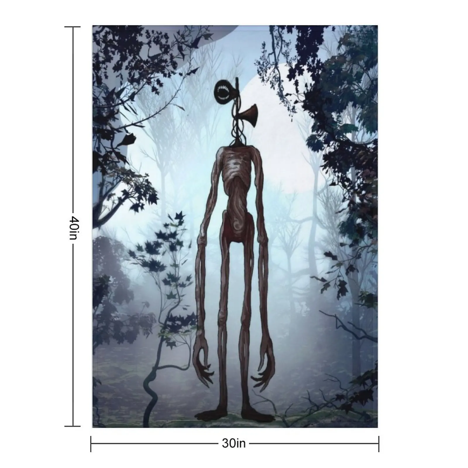 Siren head in dark forest Throw Blanket Thermal Camping Bed Fashionable for winter Blankets