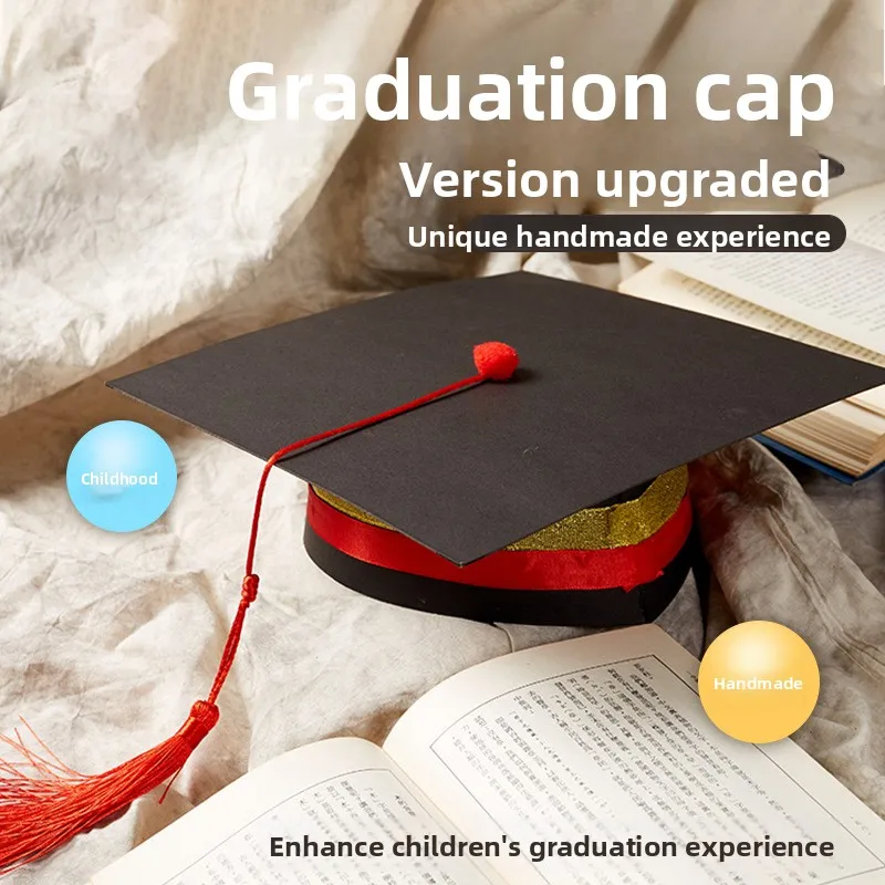 Graduation Season DIY Doctor Hat Making Materials Creative Handmade Children's Bachelor Cap for Boys And Girls Kindergarten