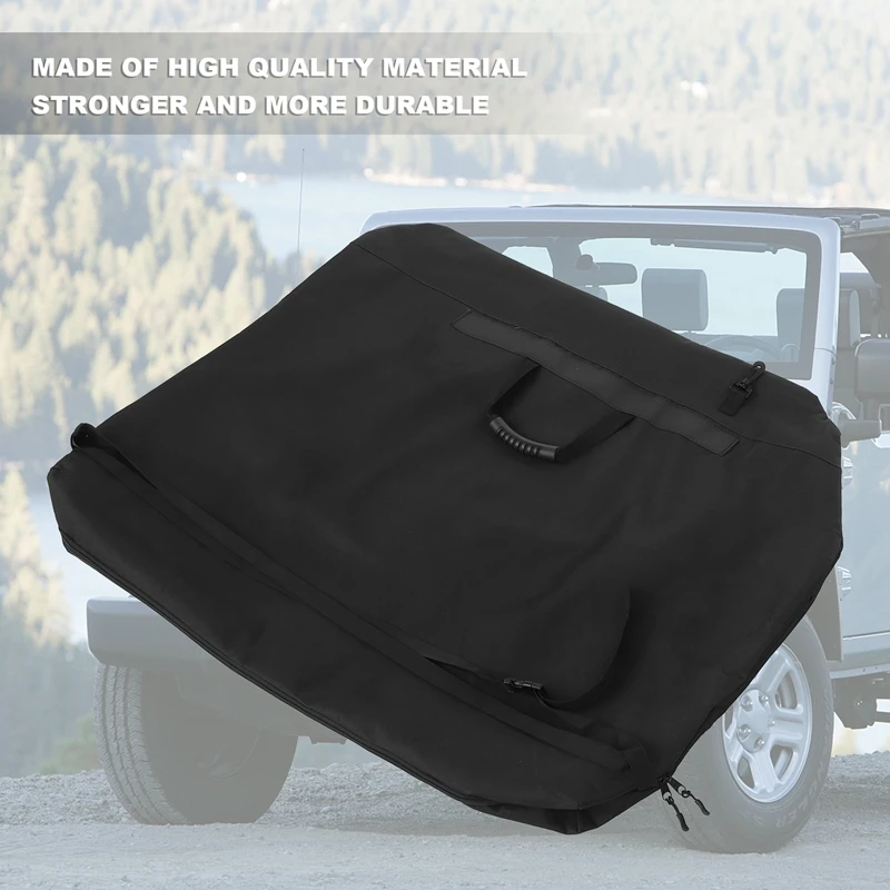 Freedom Top Panels Storage Bag For Jeep Wrangler JK JKU JL JLU 2 Door 4 Door Hard Top Models JT 2007-2021 (Black)