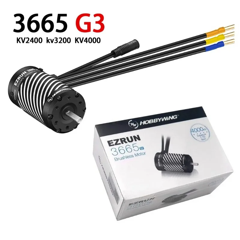 1pcs new HobbyWing EZRUN 3665 G3 2400 3200KV 4000KV Brushless Motor For 1/10 RC Car