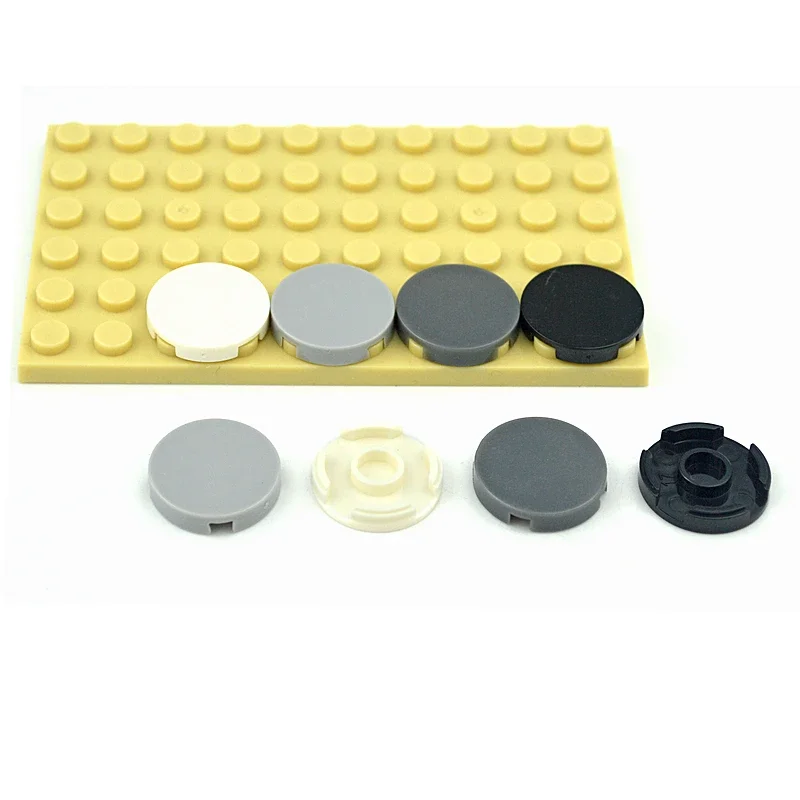 70Pcs Smooth Round 4150 2x2 Assemble Building Blocks MOC Parts DIY Flat Tile Bricks Educational Tech Toy Compatible Baseplate