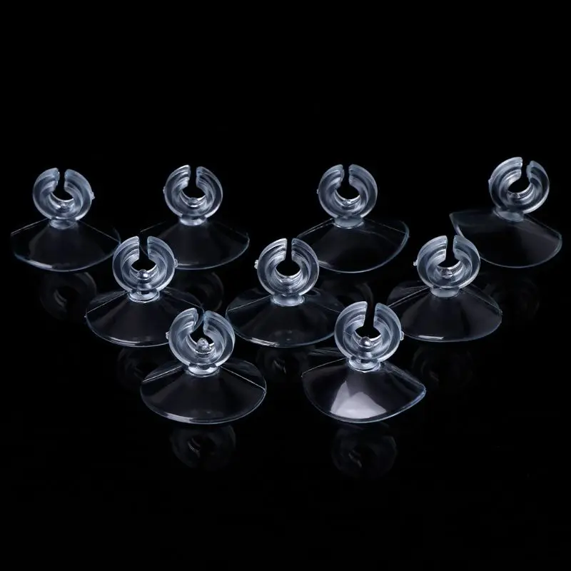 10 Pieces Aquarium Suction Cup Diameter 1.2in Transparent Plastic Sucker with Clips Fish for Tank Pipe Hose Tube Dropship