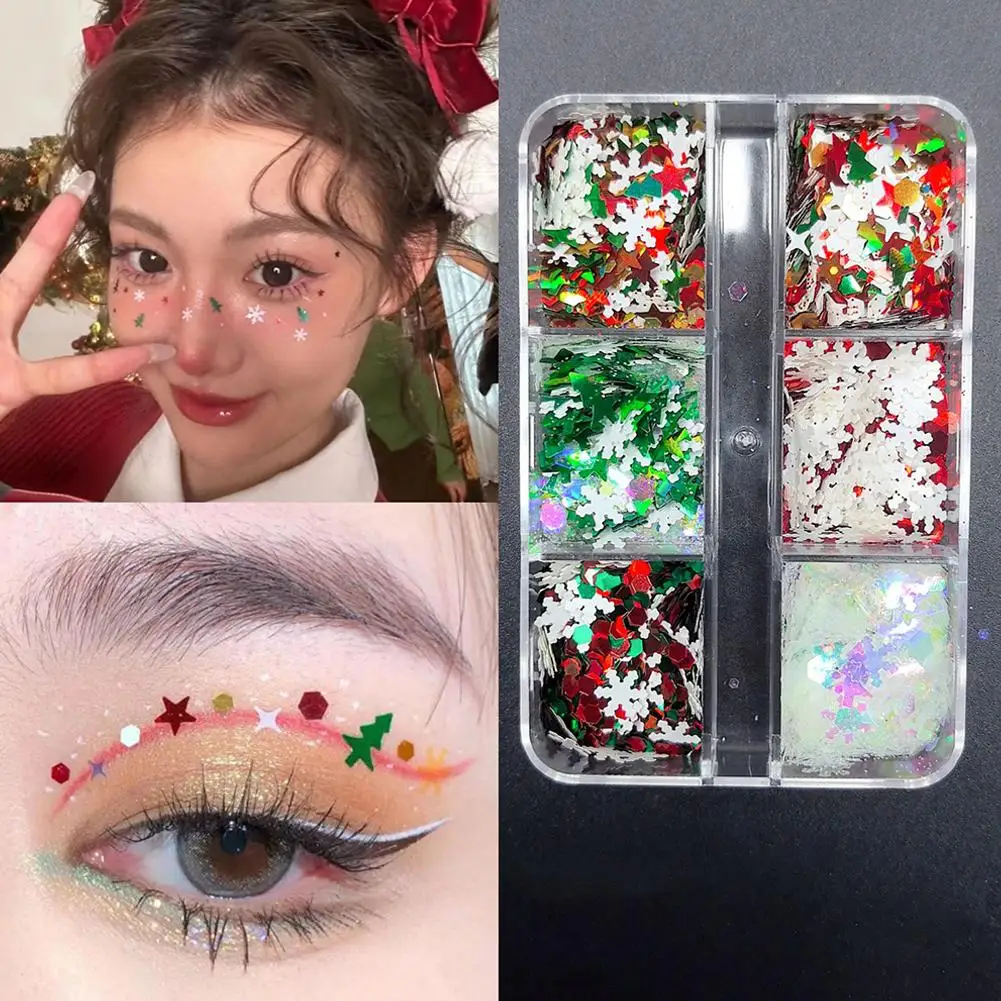 Mix Natale Glitter Pailetters Fiocco di neve Coriandoli Paillettes per unghie per fai da te Snowglobe Tumbler Making Lentejuelas Para Manualidades