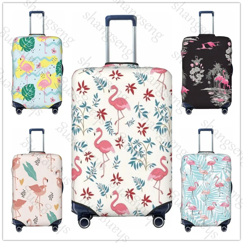 Funny Flamingo Pattern Thick Elastic Luggage Protective Cover Zipper Suit For Bag Suitcase Covers Trolley Cover Travel