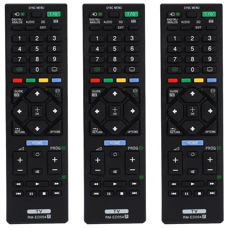 3X Universal Remote Control Rm-Ed054 For Sony Lcd Tv For Kdl-32R420A Kdl-40R470A Kdl-46R470A