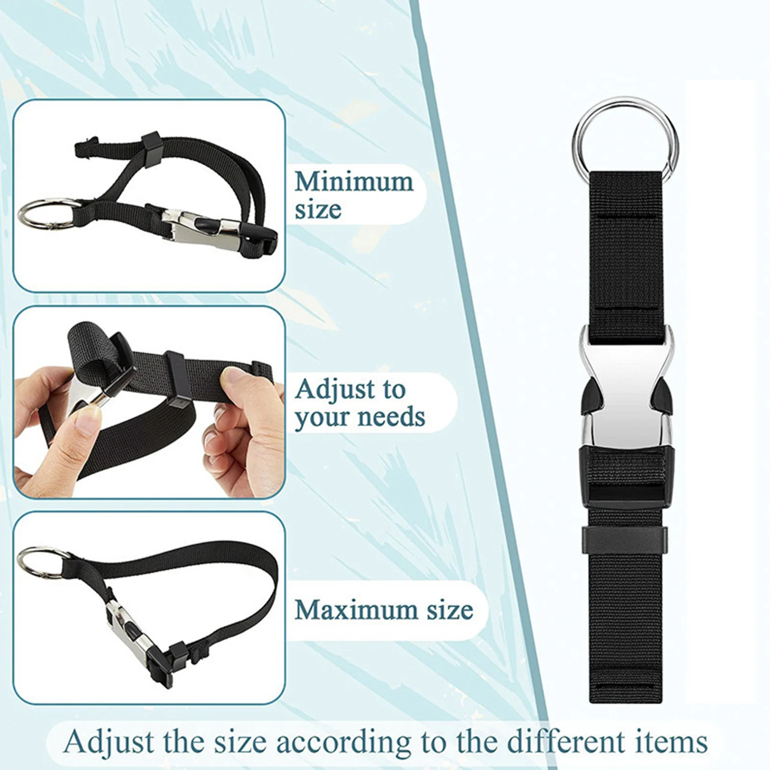 Travel Luggage Fixed Strap Backpack External Strap Portable Strap With Release Buckle Luggage Strap Belt Jacket Holder