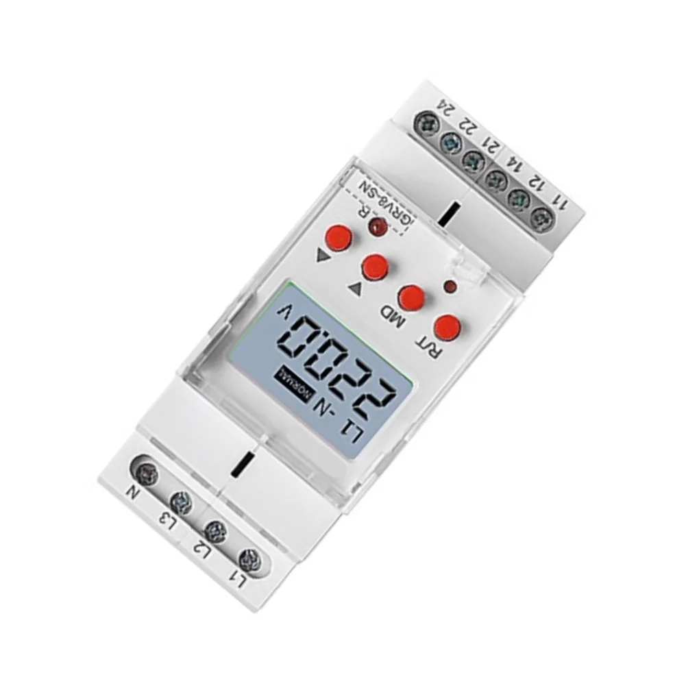 Digital LCD Voltage Monitoring Device GRV8-SN for 3 Phase 4 Wire Applications Including Overvoltage Undervoltage Response