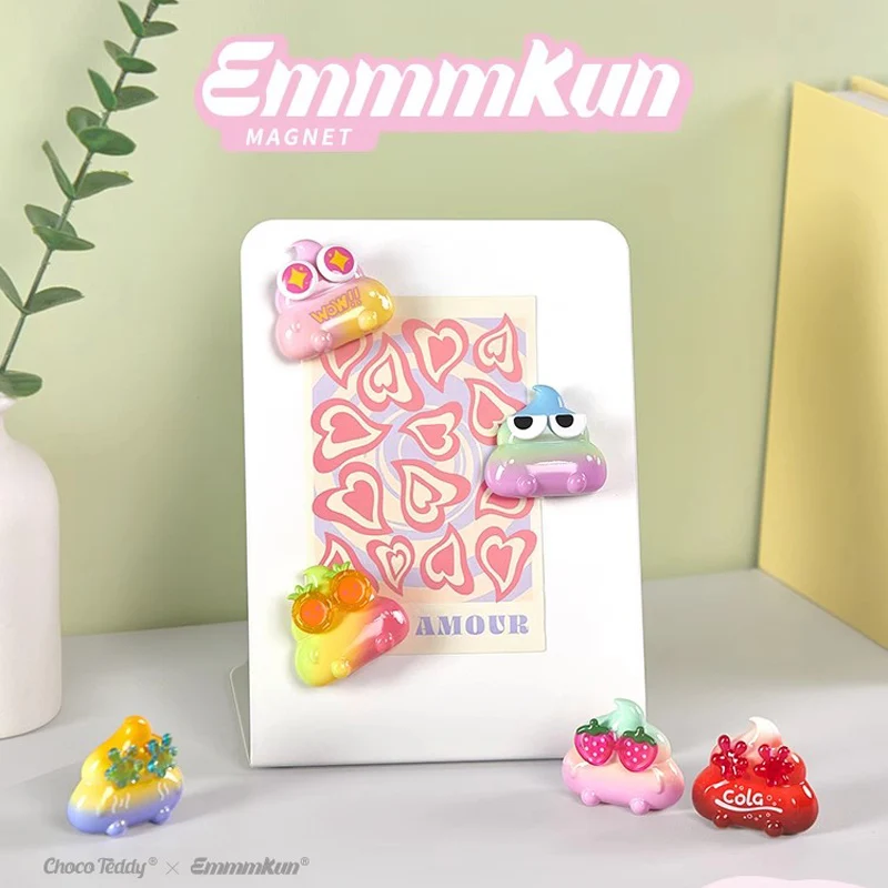 Emmmkun Cute Poop Doll Fridge Magnet Blind Box Kawaii Cartoon Food Refrigerator Magnets Stickers Home Decoration Ornament Gift